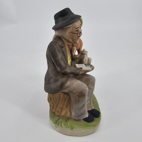 Vintage FEI Porcelain Bisque Elderly Couple Sharing a Moment Collector's Edition - Picture 2 of 8